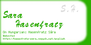 sara hasenfratz business card